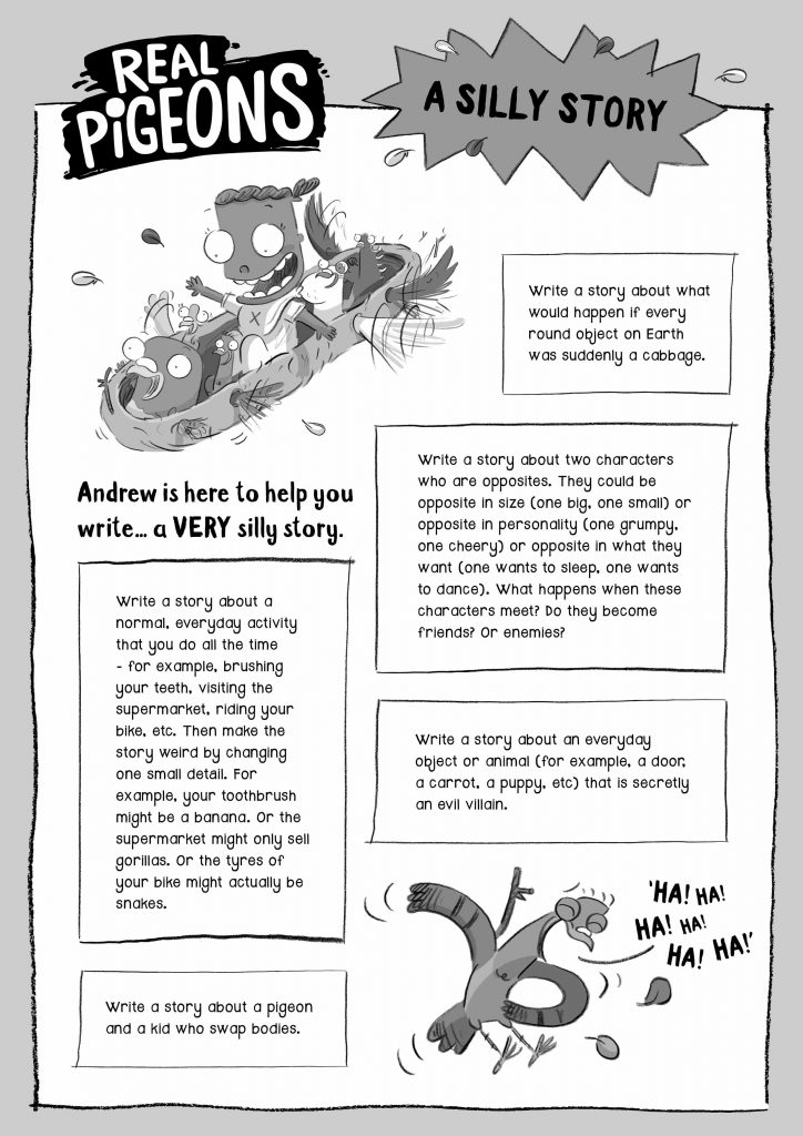 Ideas for silly stories activity sheet